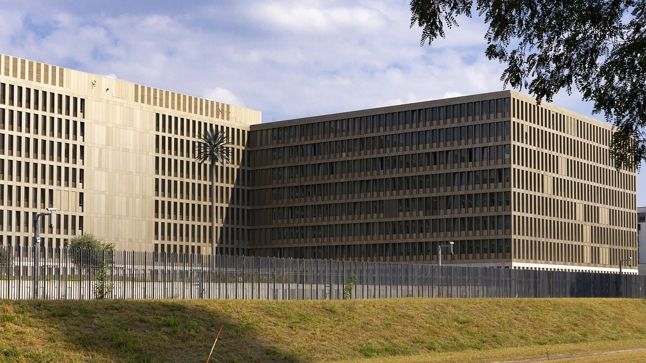 Stand-in: August 2019 file photo of the Federal Intelligence Service (BND) headquarters in Berlin, not a photo of Tuesday’s arrests