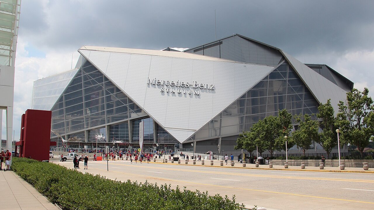 Stand-in: Mercedes-Benz Stadium in Atlanta, a 2026 World Cup venue, in a July 2018 file photo, not a photo of any match